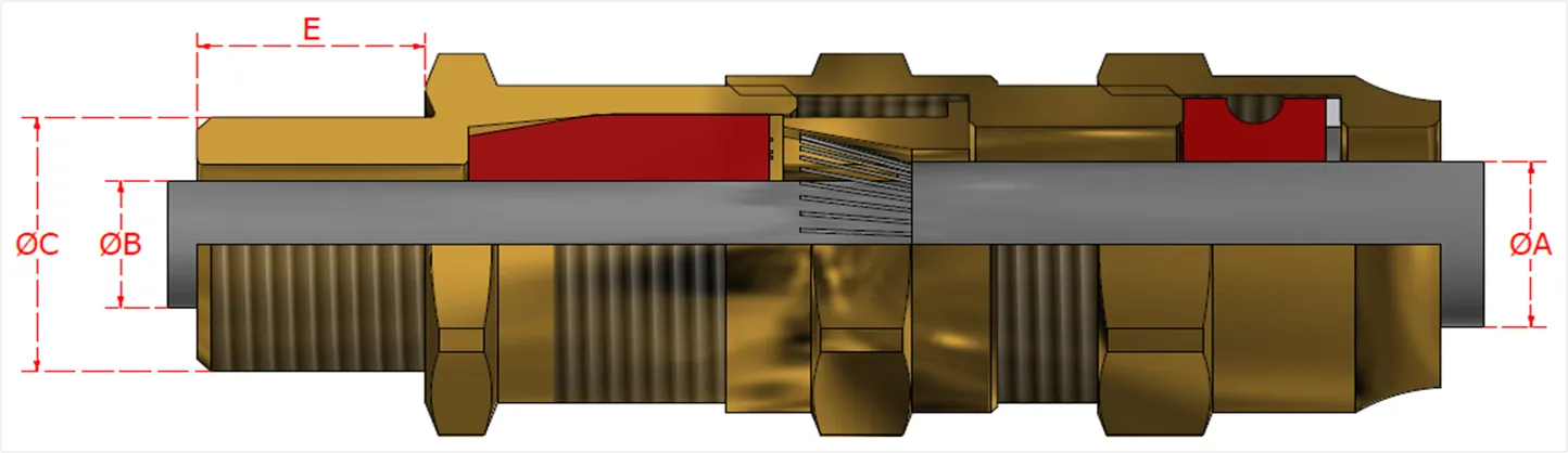 DCA - Double Compression Illustration Cable Gland