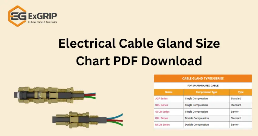 Electrical Cable Gland Size Chart PDF Download