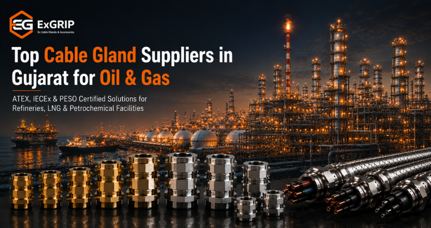 ATEX certified cable gland supplier in Gujarat for oil and gas refinery projects