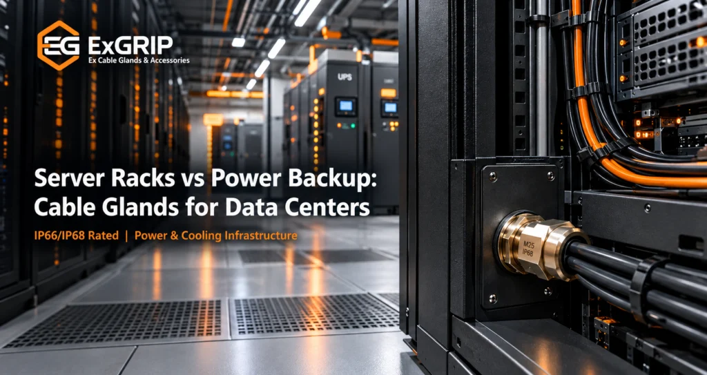 Cable gland selection for AI data center server racks versus UPS and power backup systems