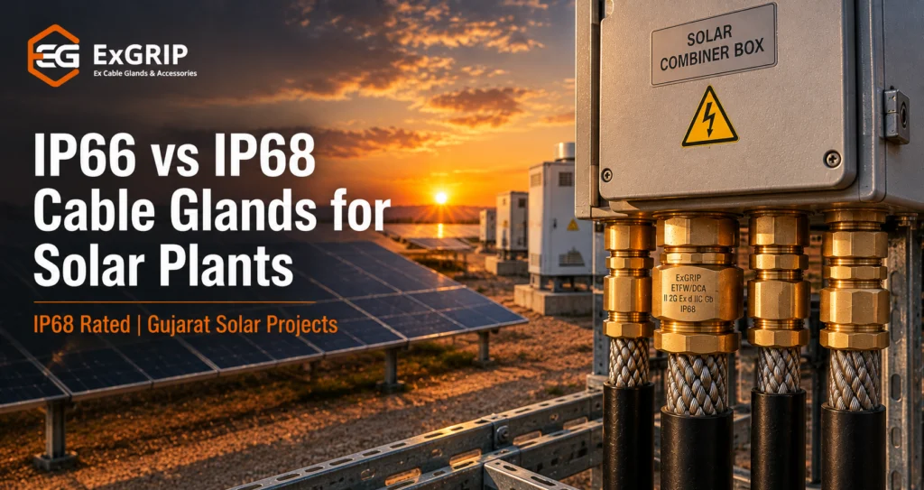 IP66 and IP68 cable glands compared for rooftop and ground-mounted solar power plant installations