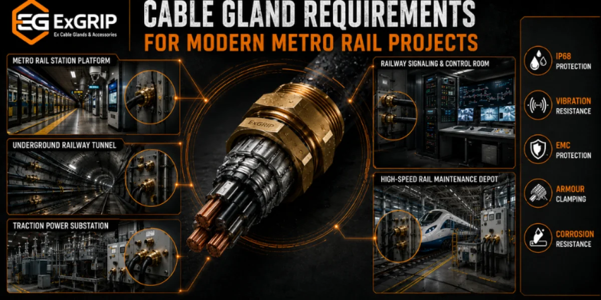 Cable gland applications in modern metro rail station electrical infrastructure