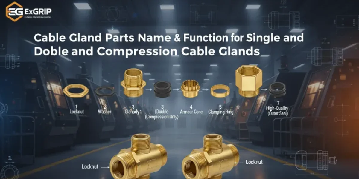 Cable Gland Parts Name & Function for Single and Double Compression Cable Glands
