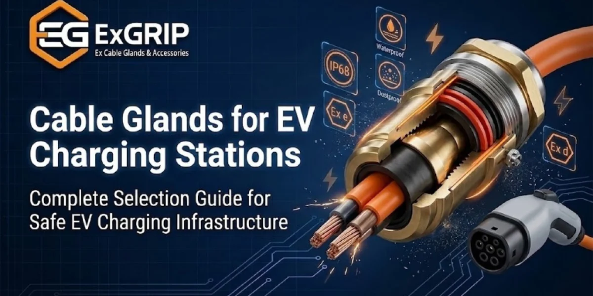 EV charging station cable glands for secure waterproof cable management and protection