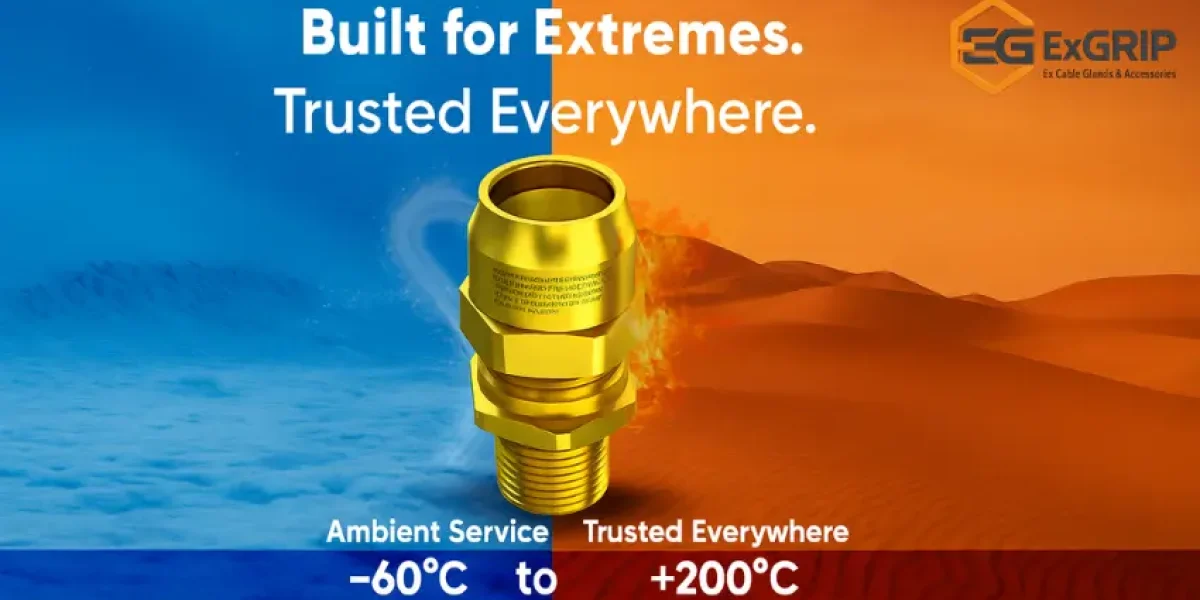 Cable gland for oil & gas with –60°C to +200°C range