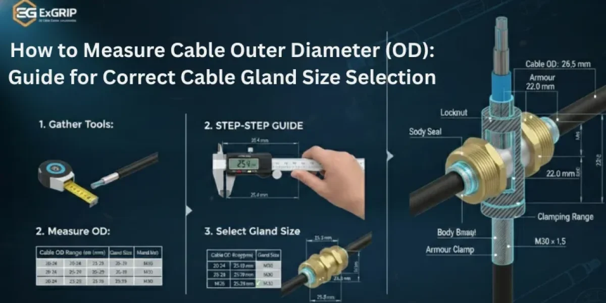 How to Measure Cable Outer Diameter (OD) Step-by-Step Guide for Correct Cable Gland Size Selection