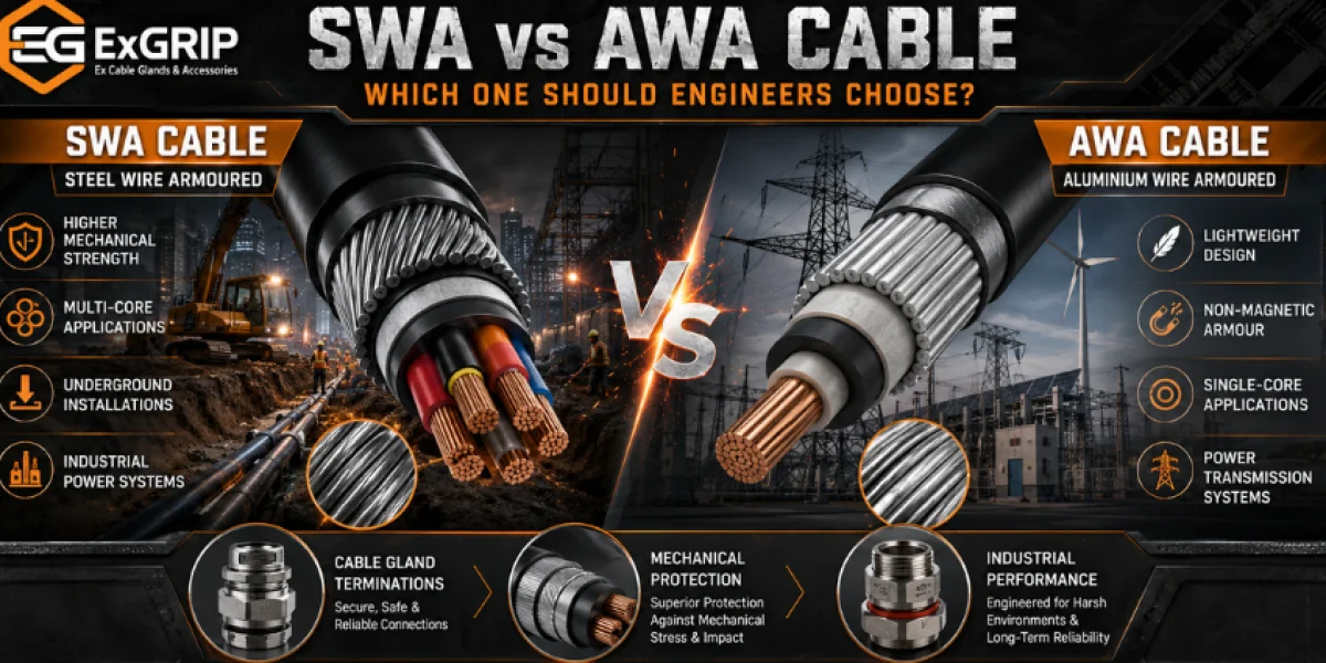 Comparison of SWA cable and AWA cable construction for industrial electrical installations