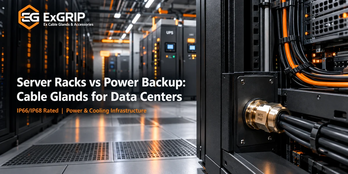 Cable gland selection for AI data center server racks versus UPS and power backup systems