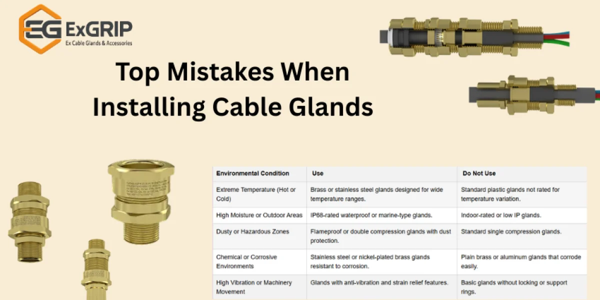 Top Mistakes When Installing Cable Glands