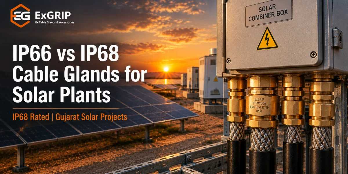 IP66 and IP68 cable glands compared for rooftop and ground-mounted solar power plant installations